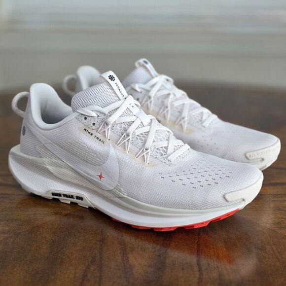Nike ReactX Pegasus Trail 5 Hiking Running Shoes Women's 11.5 White Sail Red New - Picture 4 of 15
